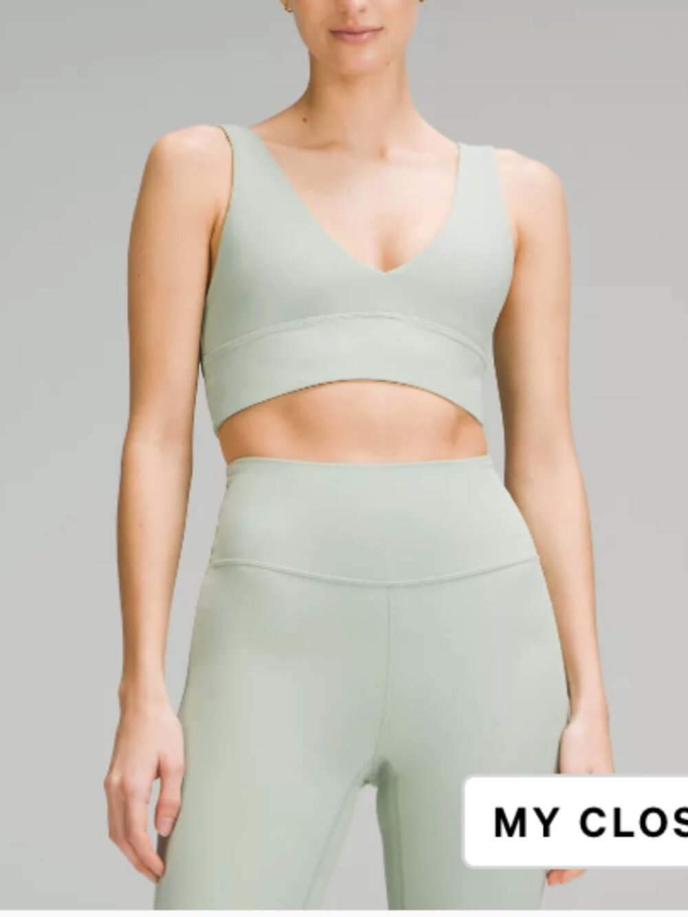 Lululemon Align V Neck Bra & Shorts Set - Palm Court (NWOT)